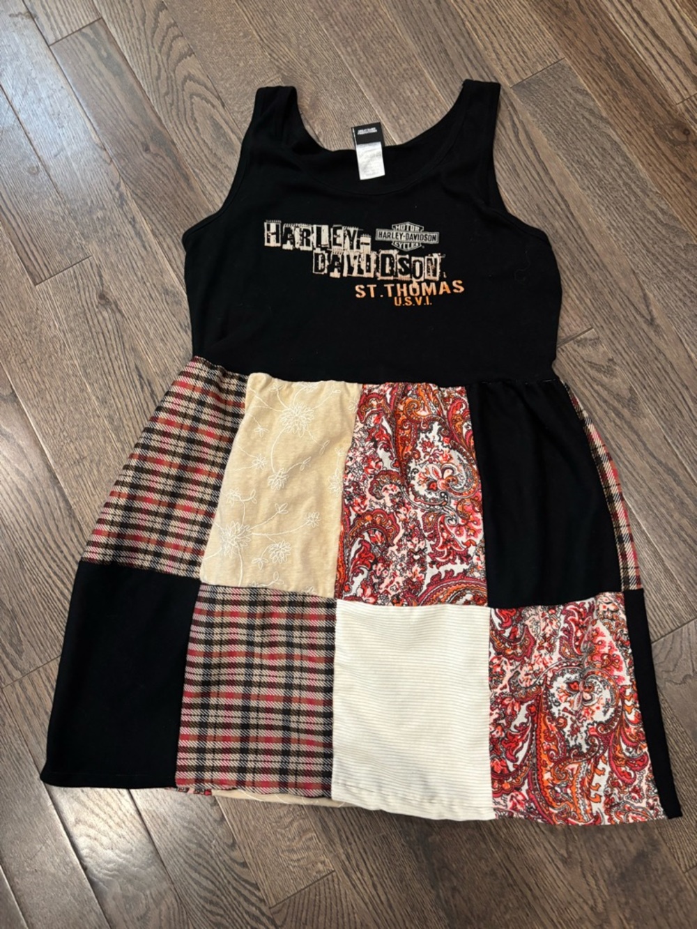 Harley-Davidson Women’s One Of A Kind Reworked Patchwork Tank Dress